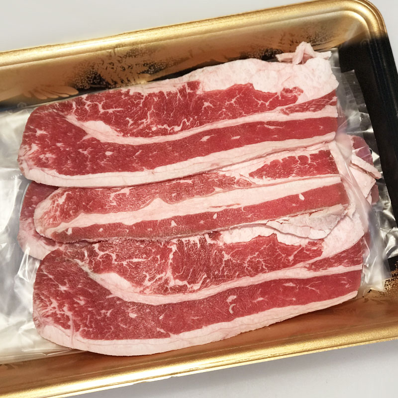 ロンググレイン牛バラスライス 国産和牛の卸専門販売なら日光畜産